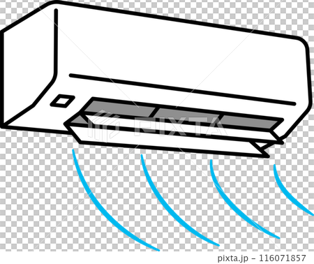 Simple air conditioner illustration cold wind Simple air conditioner illustration cold wind 116071857
