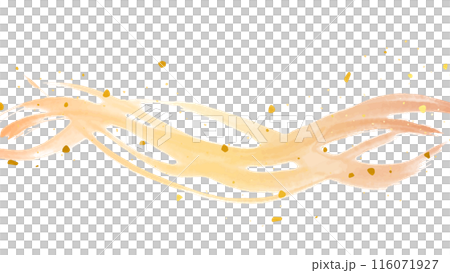 水彩風の波線_温かいイメージの背景イラスト 116071927