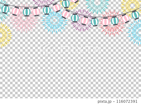 Stylish summer festival fireworks frame background 12 116072391