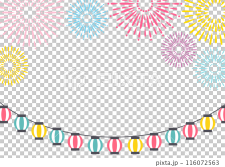 Stylish summer festival fireworks frame background 16 116072563