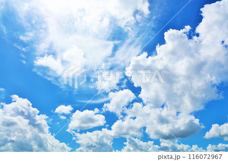 夏の青空と雲 夏の青空と雲 116072967