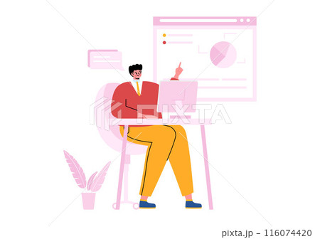Business Audit Documents Vector Illustration with Charts, Accounting, Calculations, and Financial Report Analytics on a Flat Cartoon Background Business Audit Documents Vector Illustration with Charts, Accounting, Calculations, and Financial Report Analytics on a Flat Cartoon Background 116074420