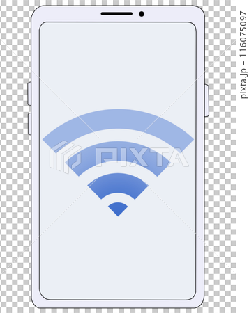 智慧型手機（白色）內顯示的 Wi-Fi（藍色） 116075097