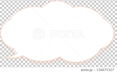 帶簡單陰影的雲形氣泡 116075327