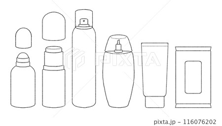 制汗剤の線画イラスト 116076202
