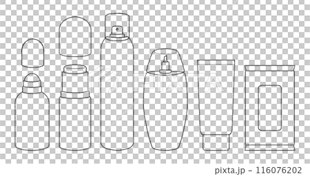 制汗剤の線画イラスト 116076202