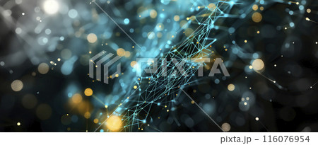 Abstract network connections with glowing...のイラスト素材 [116076954] - PIXTA