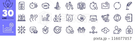 Password encryption, Charging cable and Electricity price line icons pack. Edit user, Road, Crowdfunding web icon. Technical info, Developers chat, Confirmed pictogram. Organic product. Vector Password encryption, Charging cable and Electricity price line icons pack. Edit user, Road, Crowdfunding web icon. Technical info, Developers chat, Confirmed pictogram. Organic product. Vector 116077857