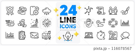 Icons set of Chemical formula, Bureaucracy and Timer line icons pack for app with Phone service, Journey, Equality thin outline icon. Investment, Brush, Phone timing pictogram. Vector Icons set of Chemical formula, Bureaucracy and Timer line icons pack for app with Phone service, Journey, Equality thin outline icon. Investment, Brush, Phone timing pictogram. Vector 116078567