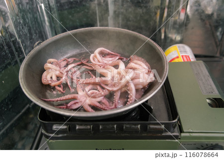 【オートキャンプ場でソロキャンプ イカゲソを焼く】 【オートキャンプ場でソロキャンプ イカゲソを焼く】 116078664