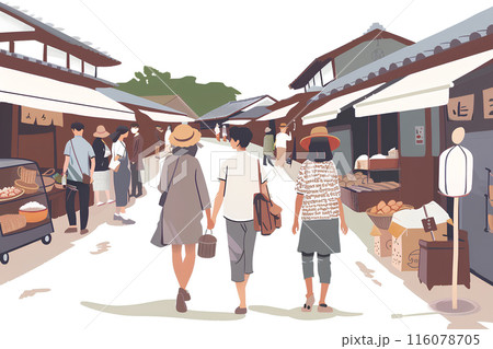 朝市の風景-1 116078705