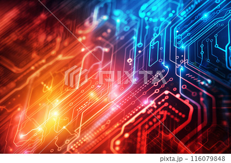 テクノロジーを表現した抽象的な背景素材 116079848
