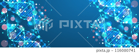 Scientific and technological background. Abstract image of DNA molecule. Vector illustration. Hand drawn. Scientific and technological background. Abstract image of DNA molecule. Vector illustration. Hand drawn. 116080741