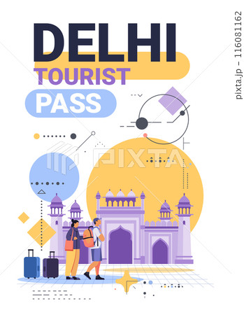 Travelers exploring historic architecture with luggage abstract shapes in background modern design travel concept Travelers exploring historic architecture with luggage abstract shapes in background modern design travel concept 116081162