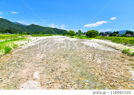 矢地橋／乳川より上流方向を望む(長野県松川村)【2024.6】 116081320