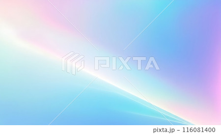 Seamless iridescent background with holographic foil texture and soft gradient blur in pastel colors. Design for wallpaper print, banner and poster 116081400