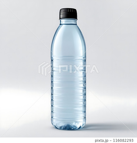 Mockup plastic bottle containing crystal clear water. Pure and refreshing with every sip. Ideal for branding and marketing campaigns. Isolated on white background Mockup plastic bottle containing crystal clear water. Pure and refreshing with every sip. Ideal for branding and marketing campaigns. Isolated on white background 116082293
