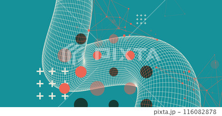 Modern science or technology art background. Hand drawn Vector wireframe tentacle. Modern science or technology art background. Hand drawn Vector wireframe tentacle. 116082878