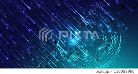 Information data technology background. Hand drawn vector 116082906