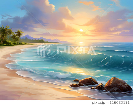 Evening sea. Evening sea. 116083151