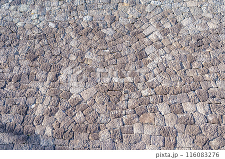 白河小峰城　本丸高石垣　落し積み石垣　谷積み 116083276