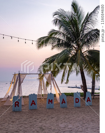 View of Khao Lak beach resort in Phang Nga, thailand 116084680