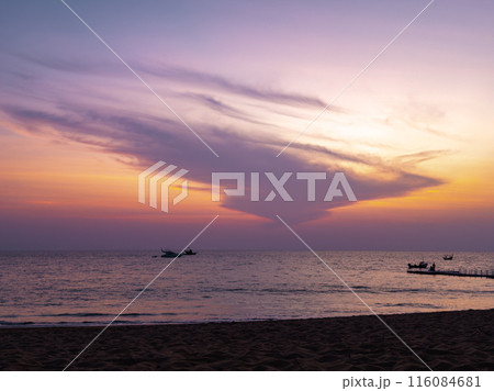 View of Khao Lak beach resort in Phang Nga, thailand 116084681