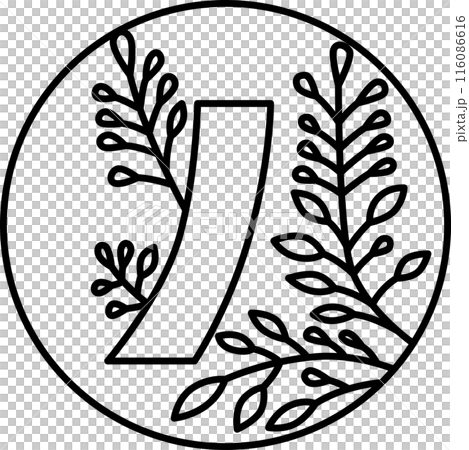 線條畫圓形簡單 hanafuda、Bunzuki、Hagi、Akatan、July、Hagi 和 Akatan 116086616