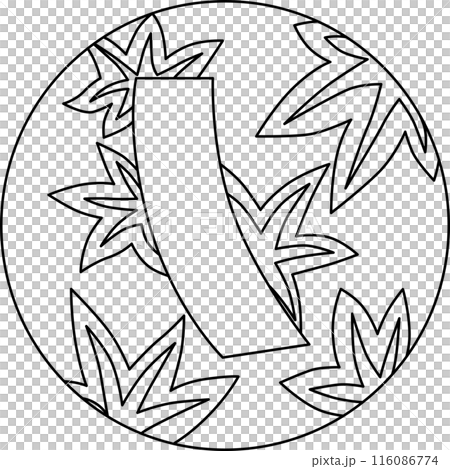 線描圓形花札神無月秋葉藍色短十月秋葉藍色短 線描圓形花札神無月秋葉藍色短十月秋葉藍色短 116086774