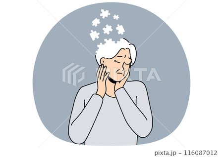 Elderly woman suffers from dementia and memory loss and is in need of specialized caregivers Elderly woman suffers from dementia and memory loss and is in need of specialized caregivers 116087012