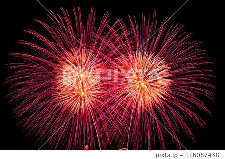 夜空を彩る　きれいな打ち上げ花火 116087438