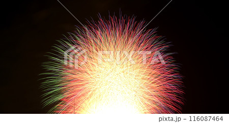 夜空を彩る きれいな打ち上げ花火 夜空を彩る きれいな打ち上げ花火 116087464