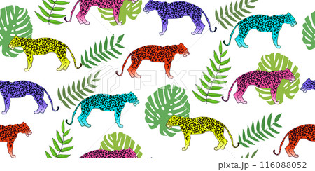 Leopard vector seamless pattern background 116088052