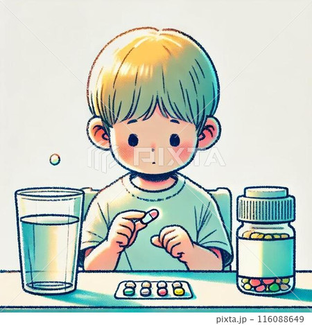 子供の薬の服用 116088649