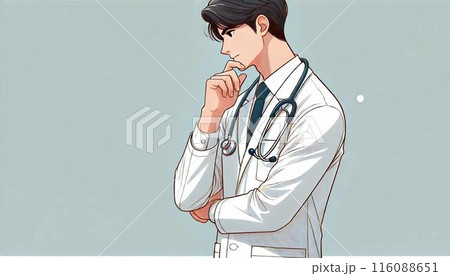 医師の悩む姿 116088651
