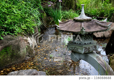 城北公園 菖蒲園 灯籠 城北公園 菖蒲園 灯籠 116088688