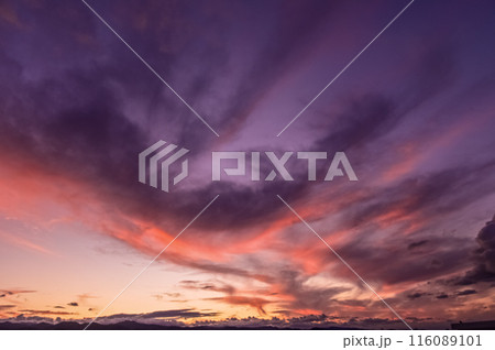Sky with clouds during sunset. Nature. Clouds and blue sky. 1 116089101