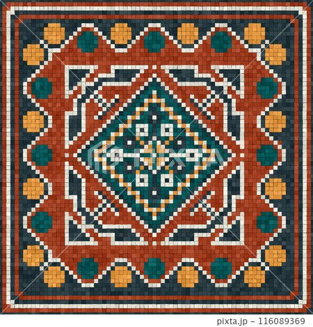 Mosaic tiles vector background 2 116089369