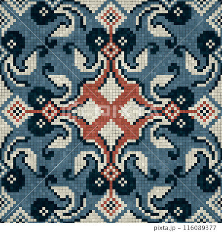 Mosaic tiles vector background 9 116089377