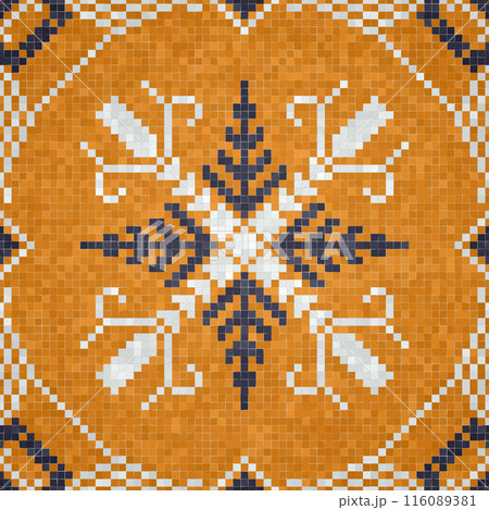 Mosaic tiles vector background 13 116089381