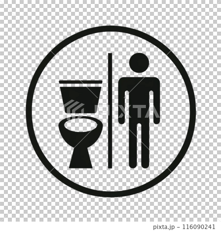 Monochrome toilet sign 116090241