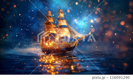 自動5%寄付 ◎光る黄金色帆船 製品情報 | LED照明製造・販売・開発・