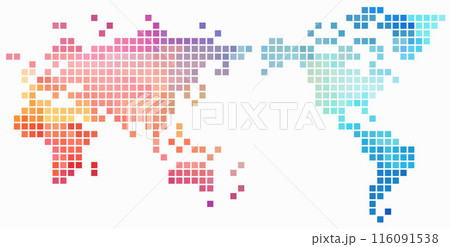 Square shape world map on white background. Square shape world map on white background. 116091538