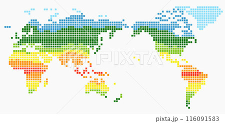 Square shape world map on white background. 116091583