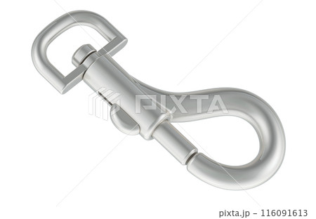 Stainless Steel Carabiner Hook, 3D rendering 116091613