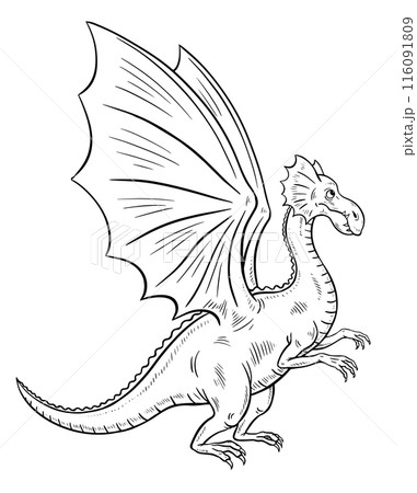 Good dragon with wings 116091809