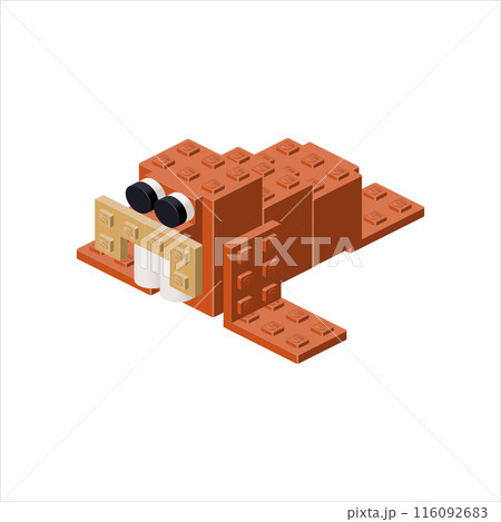 Brown walrus in isometry. Vector 116092683
