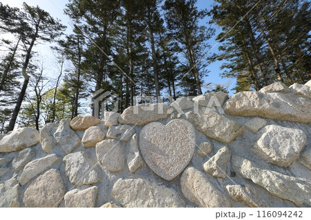 石垣に隠されたハート型の石 FUJIYAMAツインテラス 石垣に隠されたハート型の石 FUJIYAMAツインテラス 116094242
