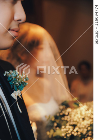 結婚式に挑む新郎新婦 結婚式に挑む新郎新婦 116094774