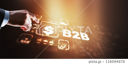 B2B Business Technology Marketing Company Commerce concept. Business to Business B2B Business Technology Marketing Company Commerce concept. Business to Business 116094878